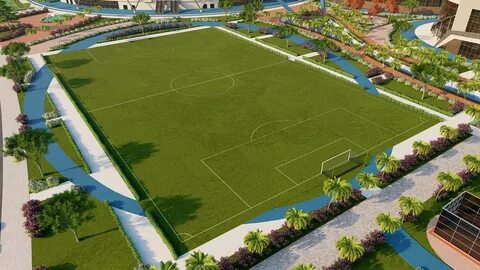 تصميم وتجهيز ملاعب كرة قدم